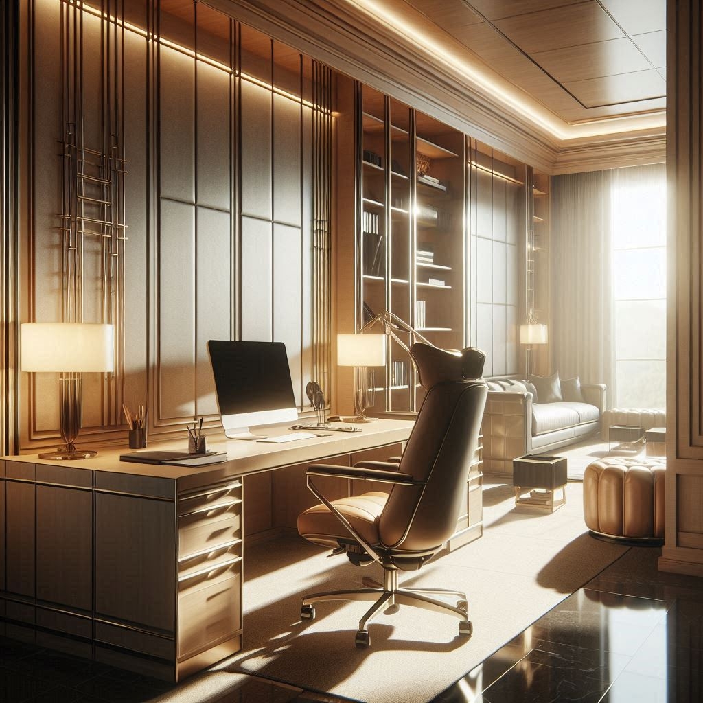 Cozy private pod with natural wood paneling and soft ambient lighting